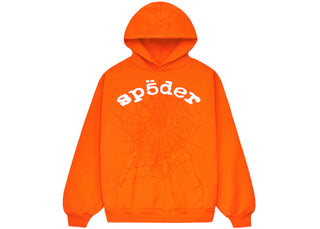 Sp5der Legacy Hoodie Orange - authentic Sp5der apparel