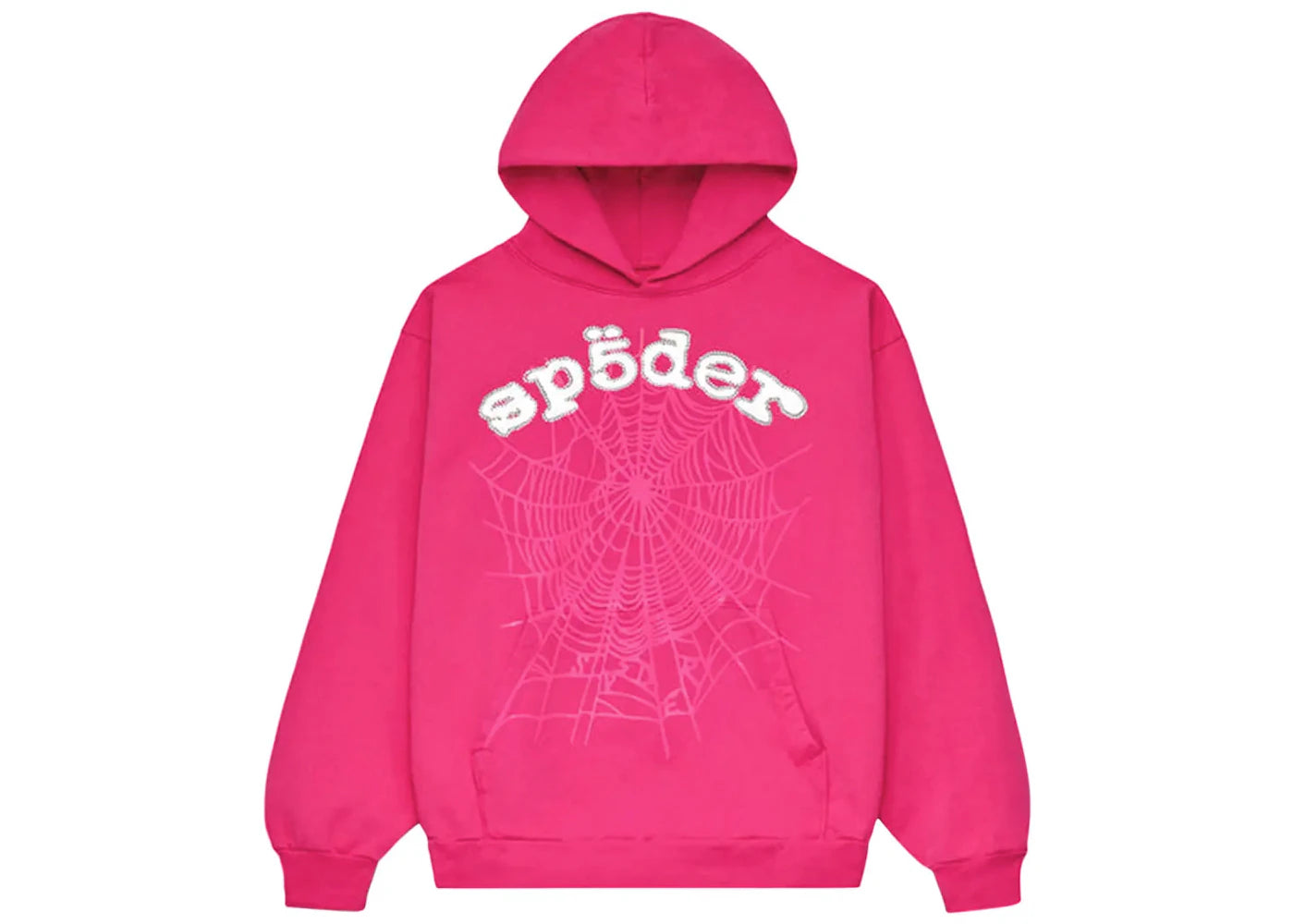 Sp5der Legacy Hoodie Pink/White - vue 360