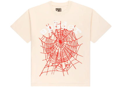 Sp5der Legacy Logo Heavyweight T-Shirt Creme