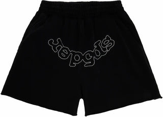 Sp5der OG Logo Embroidered Sweatshort Black - authentic Sp5der product