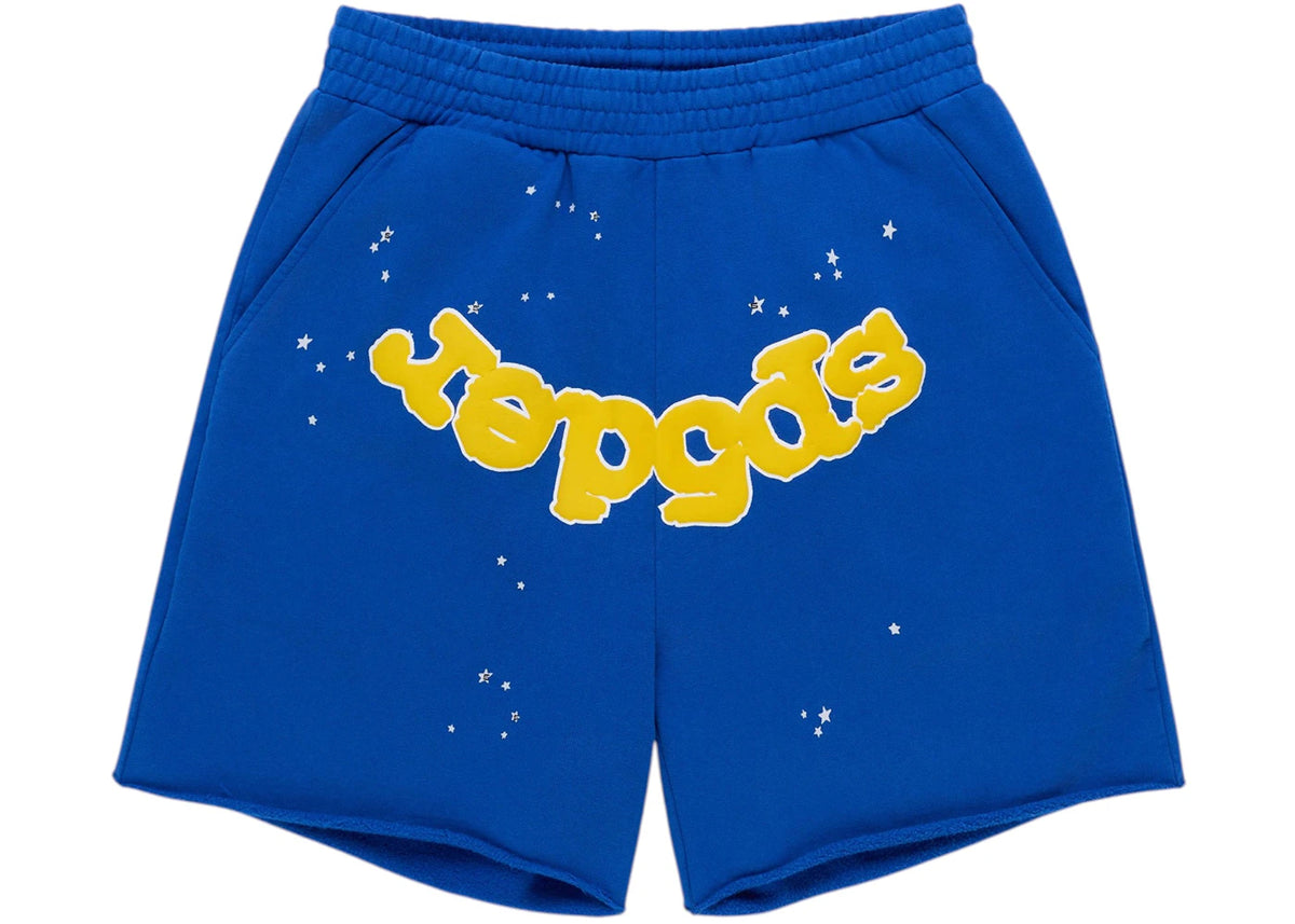 Sp5der OG Logo Sweatshort Blue - vue secondaire A