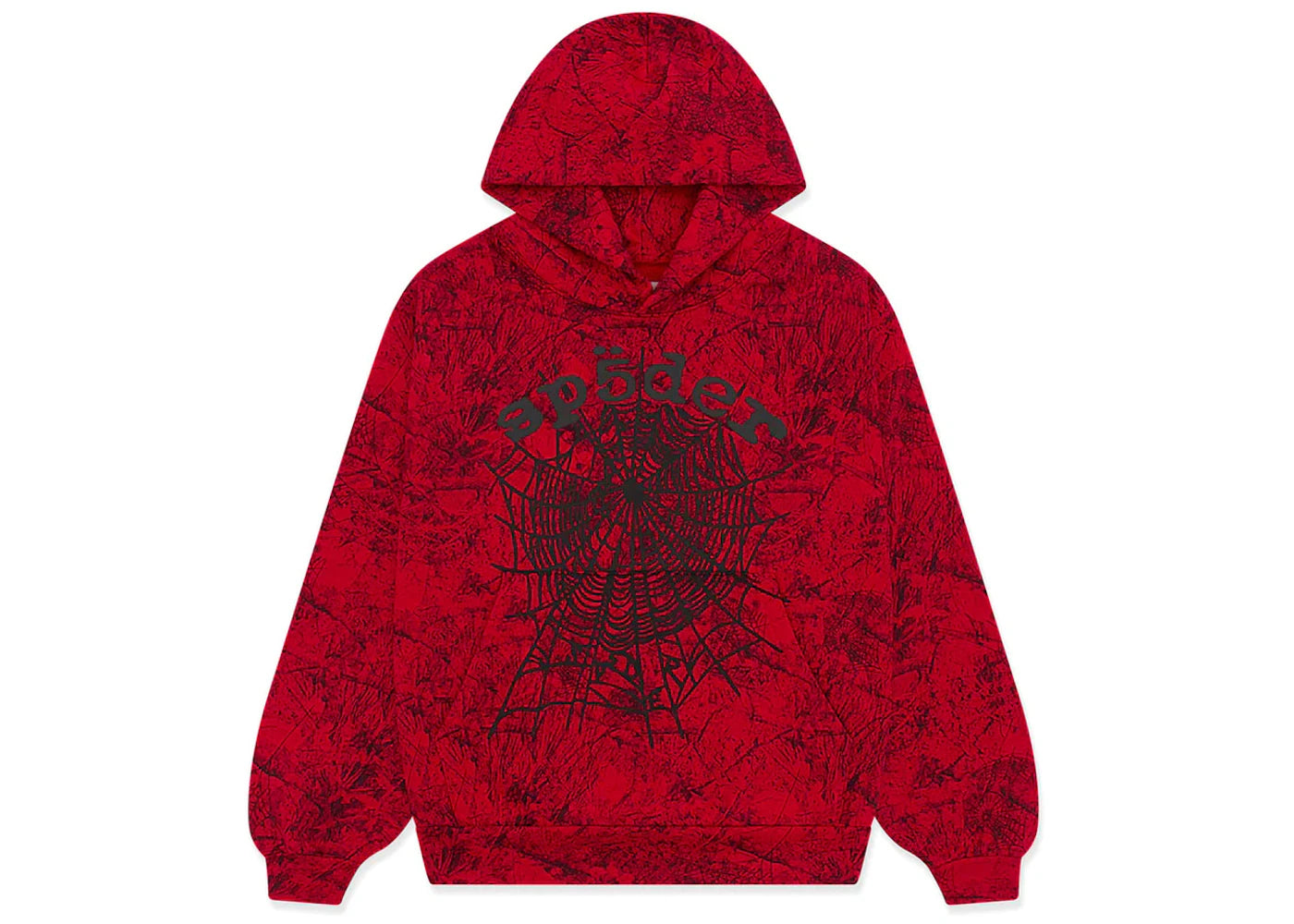 Sp5der OG Tree Camo Hoodie Red - vue secondaire A