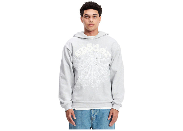 Sp5der OG Web Hoodie Heather Grey