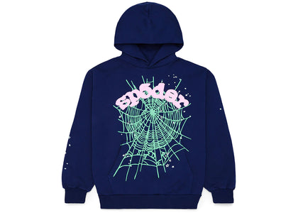 Sp5der OG Web Hoodie Marineblau