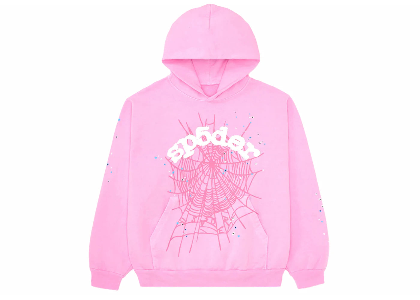Sp5der OG Web Hoodie Rosa - vue 360