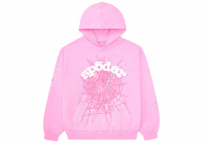 Sp5der OG Web Hoodie Rosa