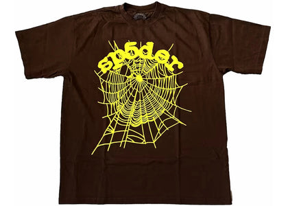 Sp5der OG Web T-Shirt Braun