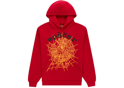 Sp5der OG Web V2 Hoodie Rot
