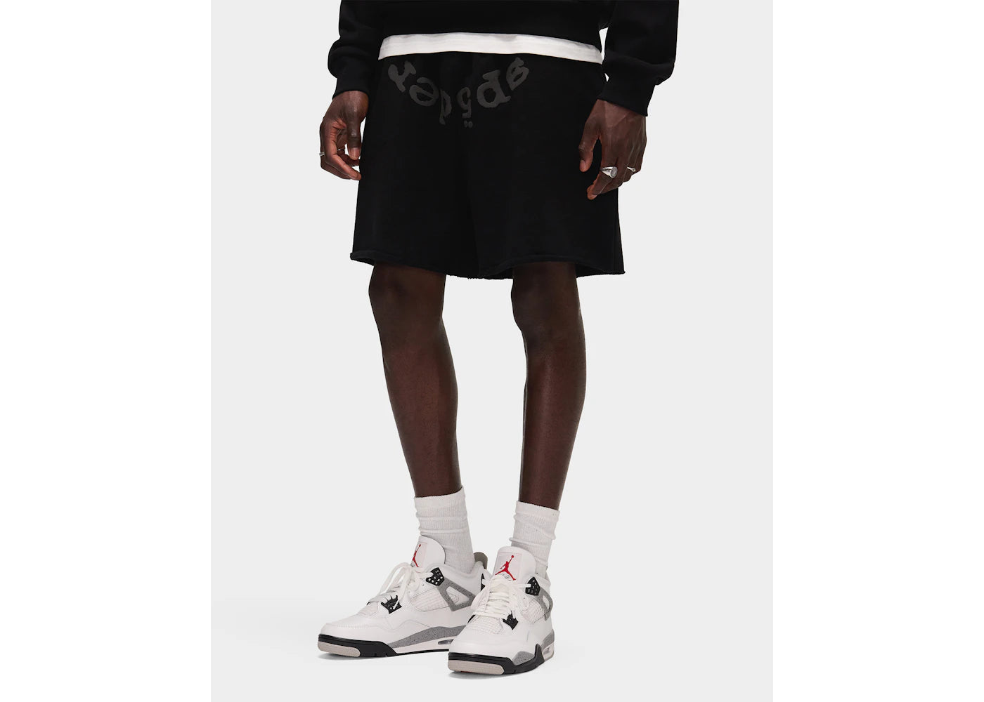 Sp5der OG Web V2 Phantom Sweatshort Black - vue secondaire B