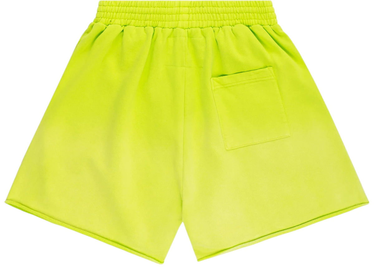 Sp5der OG Web V2 Sweatshort Acid Green - vue secondaire A