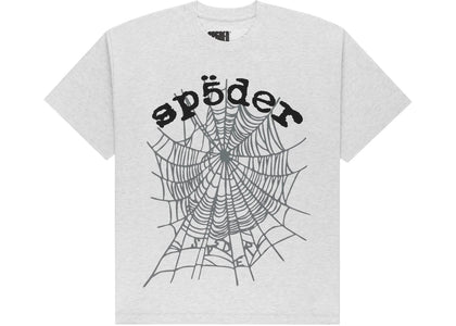 Sp5der OG Web V2 T-Shirt Hellgrau