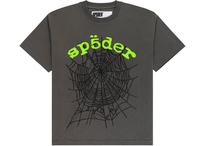 Sp5der OG Web V2 T-Shirt Schiefergrau