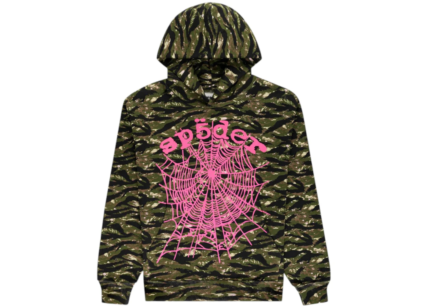 Sp5der OG Web V2 Tiger Camo Hoodie Tiger Camo - vue 360