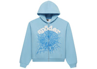 Sp5der OG Web Zip Up Hoodie (SS26) Sky Blue – Resell Lausanne