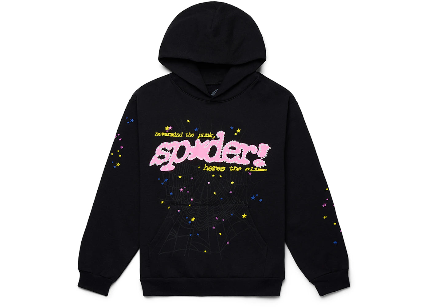 Sp5der P*NK V2 Hoodie Black - vue secondaire A