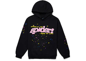 Sp5der P*NK V2 Hoodie Black - vue 360
