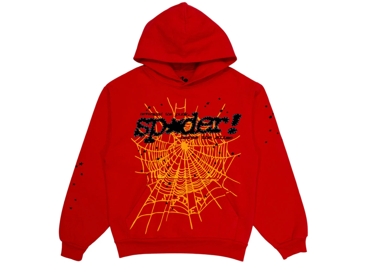 Sp5der P*NK V2 Hoodie Red - vue 360