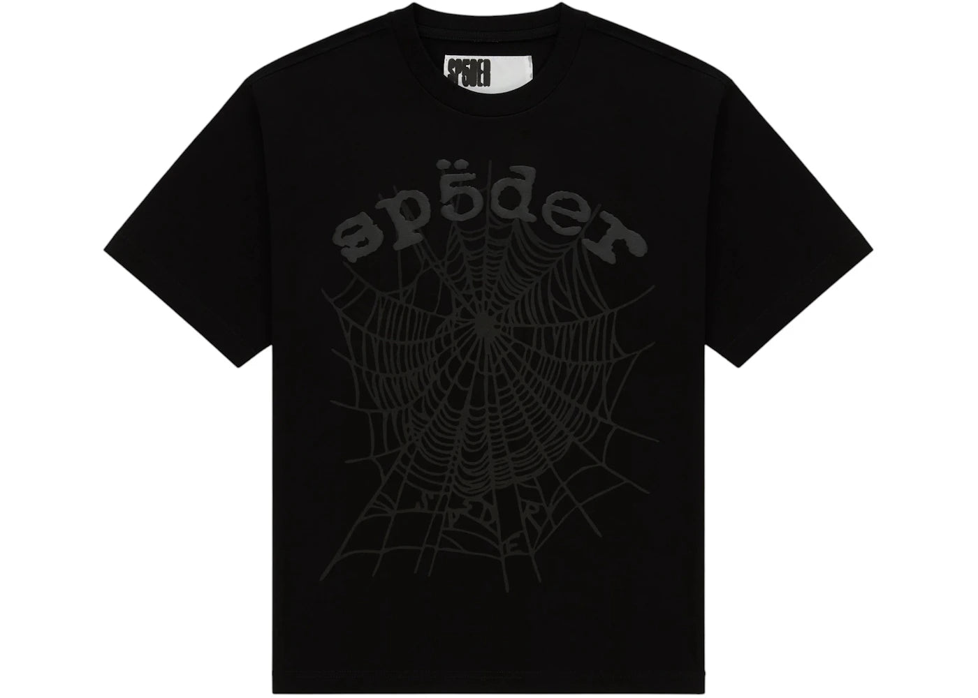 Sp5der Phantom OG Web Tee Black - vue 360