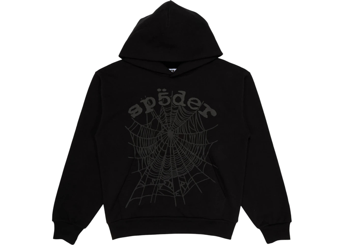 Sp5der Phantom Web Hoodie Black - vue 360