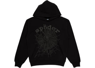 Sp5der Phantom Web Hoodie Black - authentic Sp5der apparel