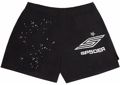 Sp5der Pro Doppellagige Shorts Schwarz