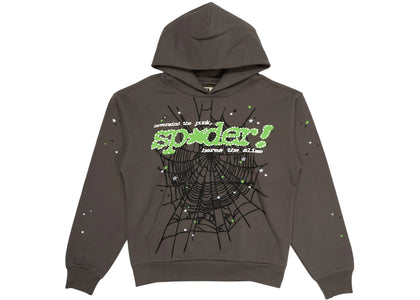 Sp5der Punk V2 Hoodie Schiefergrau
