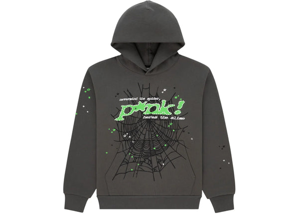 Sp5der Punk V2 Hoodie Schiefergrau