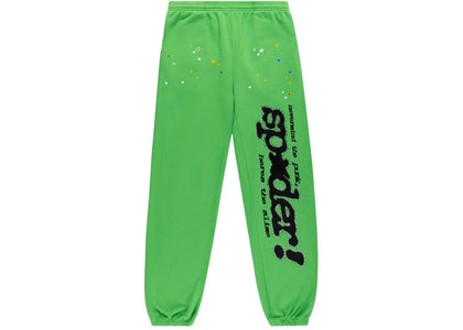Sp5der Punk V2 Rhinestone Sweatpant Hellgrün