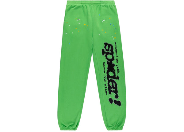 Sp5der Punk V2 Rhinestone Sweatpant Hellgrün