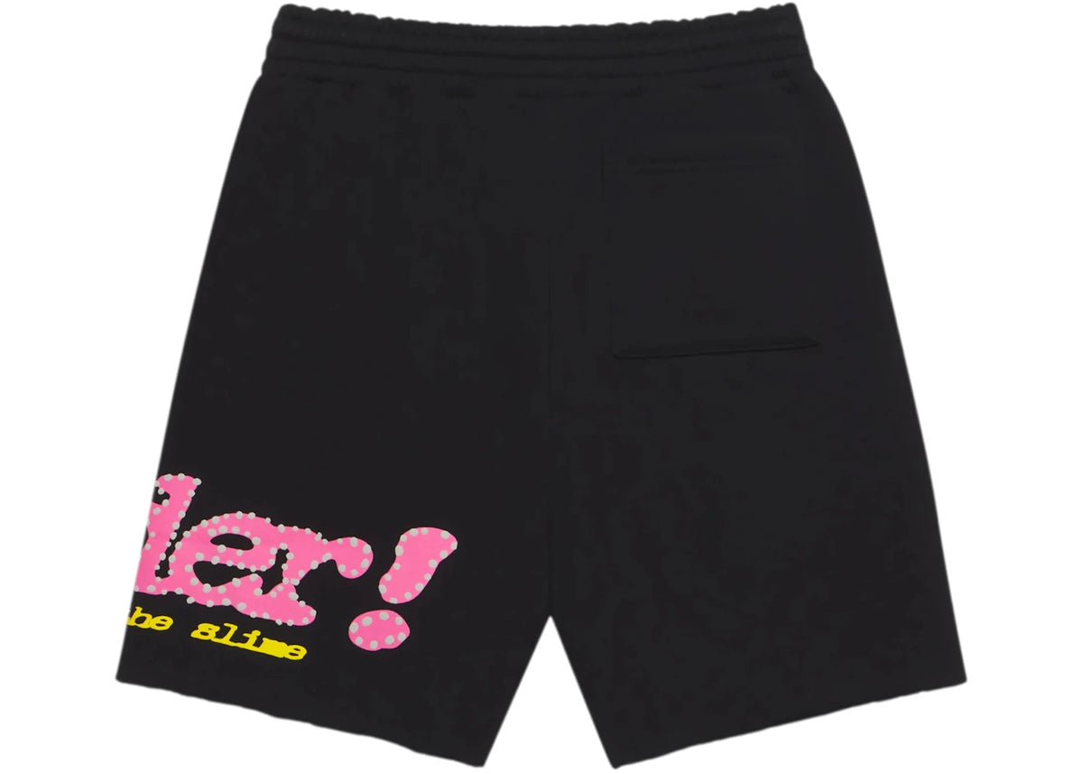 Sp5der Punk V2 Sweatshort Black - vue secondaire A