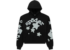 Sp5der Reflective Beluga Hoodie Black - vue 360
