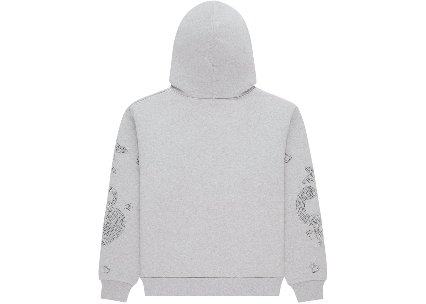 Sp5der Rhinestone Beluga Hoodie Heather Grey - vue secondaire A