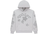 Sp5der Rhinestone Beluga Hoodie Heather Grey
