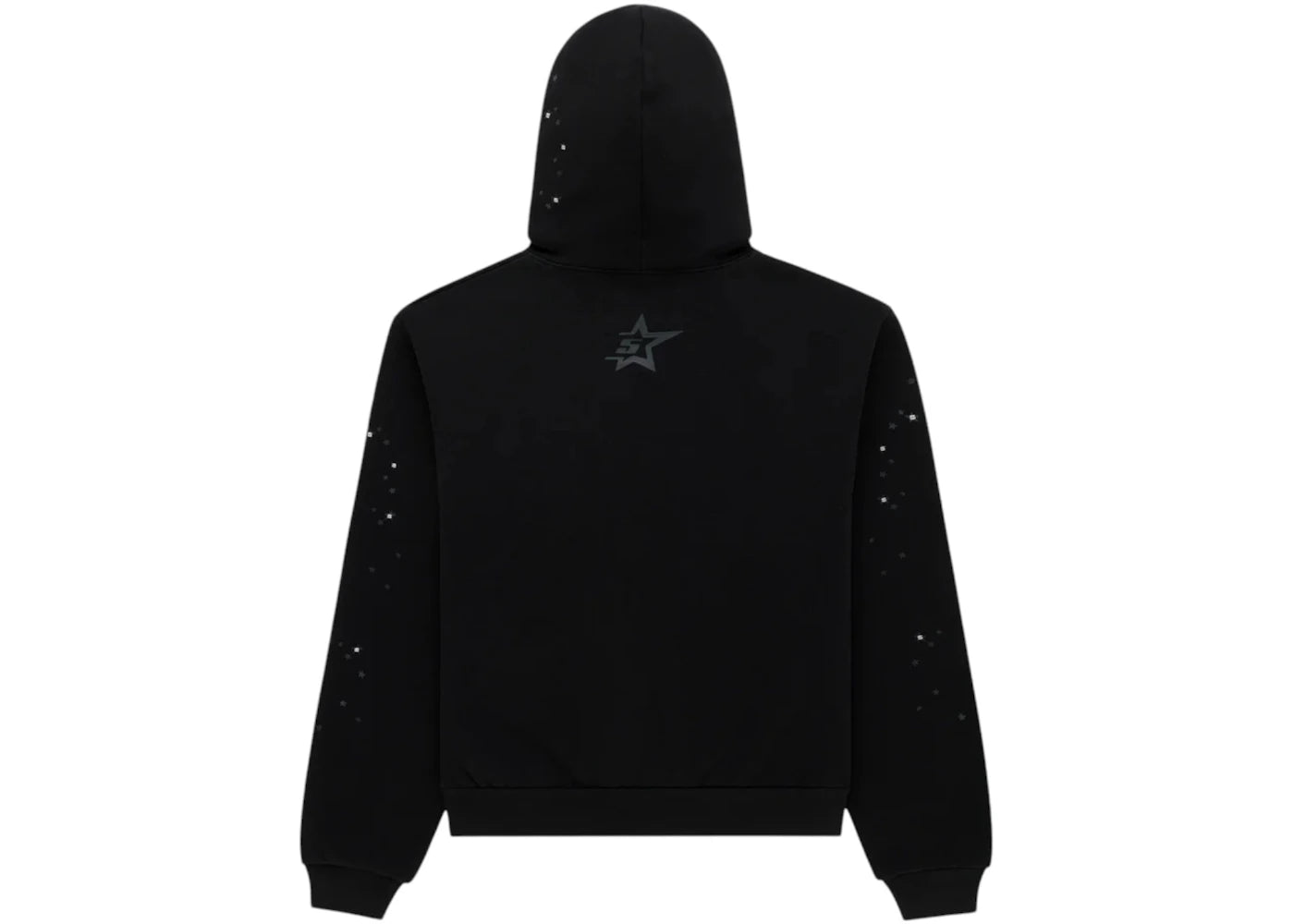 Sp5der Rhinestone Punk V2 Black Hoodie - vue secondaire A