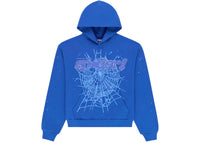 Sp5der Rhinestone Punk V2 Hoodie Blue