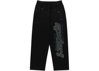 Sp5der Rhinestone Punk V2 Sweatpant Black - authentic Sp5der product
