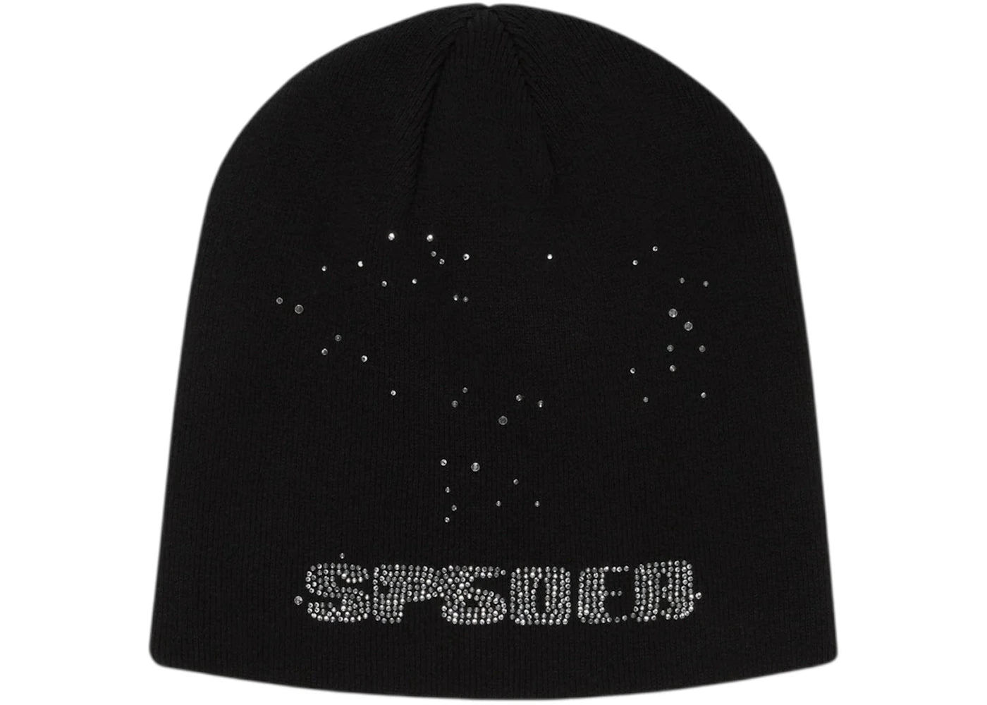Sp5der Rhinestone Silk Skully Black - vue secondaire B