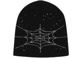Sp5der Rhinestone Silk Skully Black