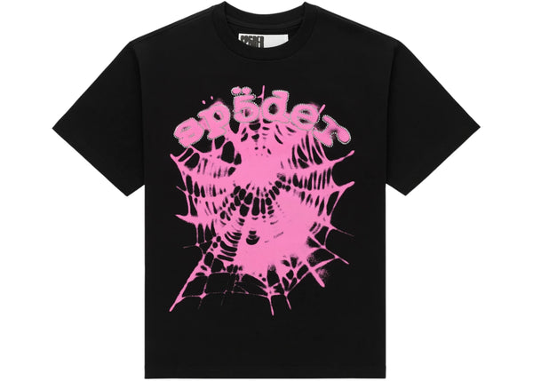 Sp5der Scattered OG Web V2 T-Shirt Schwarz