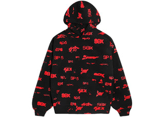 Sp5der Sex AOP Hoodie Black - apparel view 2