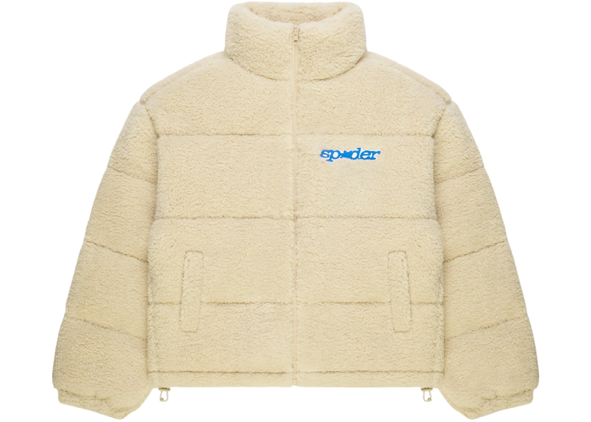 Sp5der Sherpa Puffer Jacket Cream - vue secondaire A