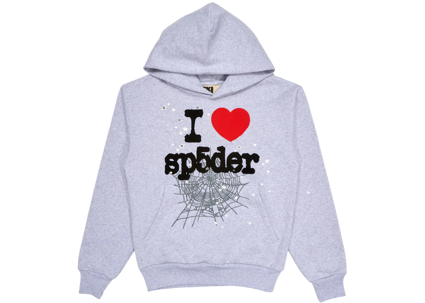 Sp5der Souvenir Hoodie Heather Grey - vue 360
