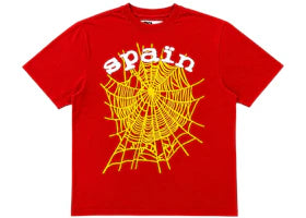 Sp5der Spain T-shirt Red - authentic Sp5der apparel