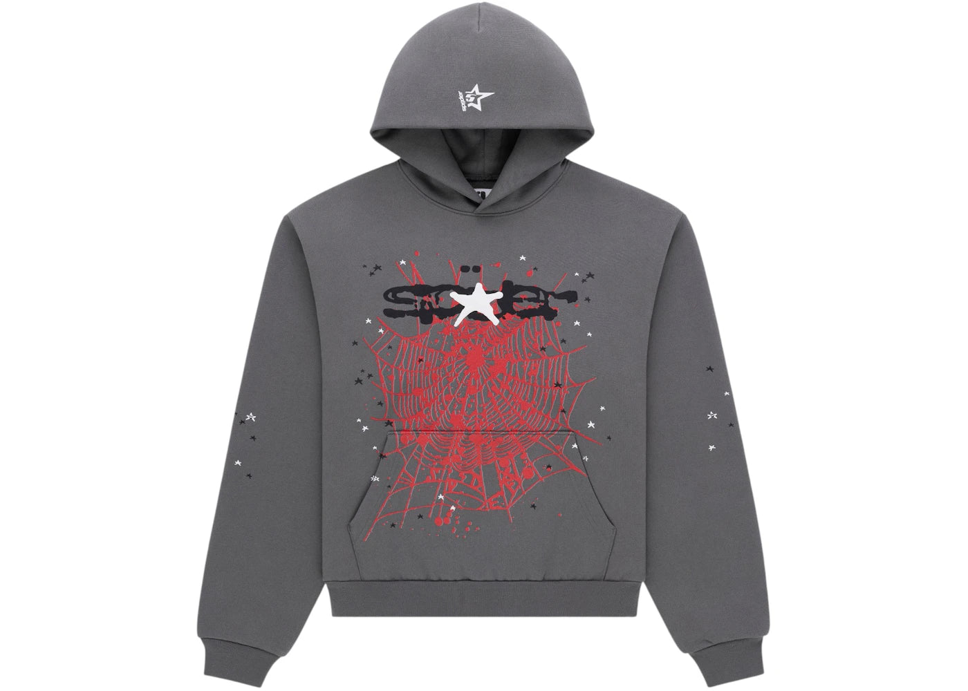 Sp5der Splat Punk Hoodie Slate - vue secondaire A