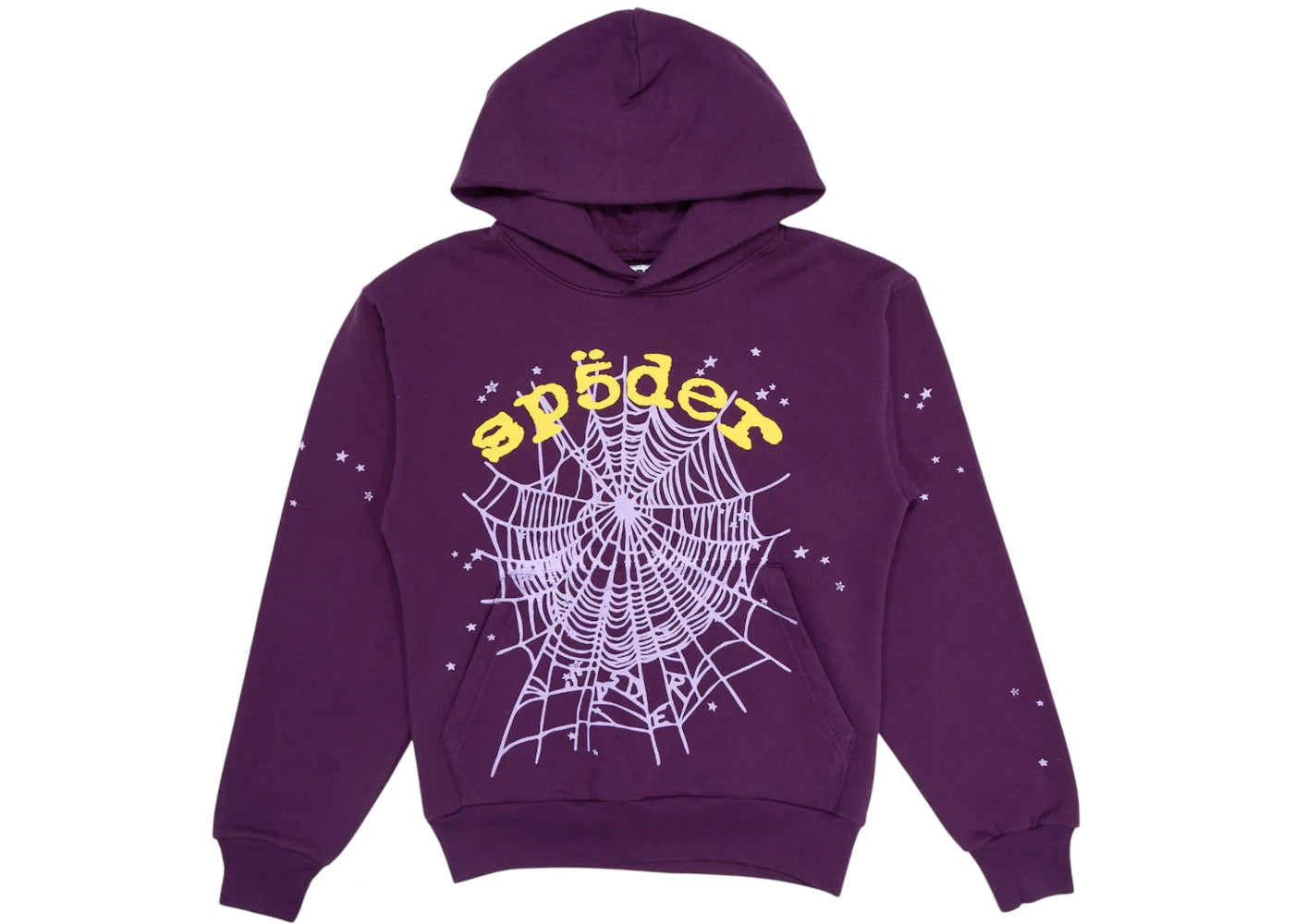 Sp5der Star OG Web V2 Hoodie Lila - vue 360
