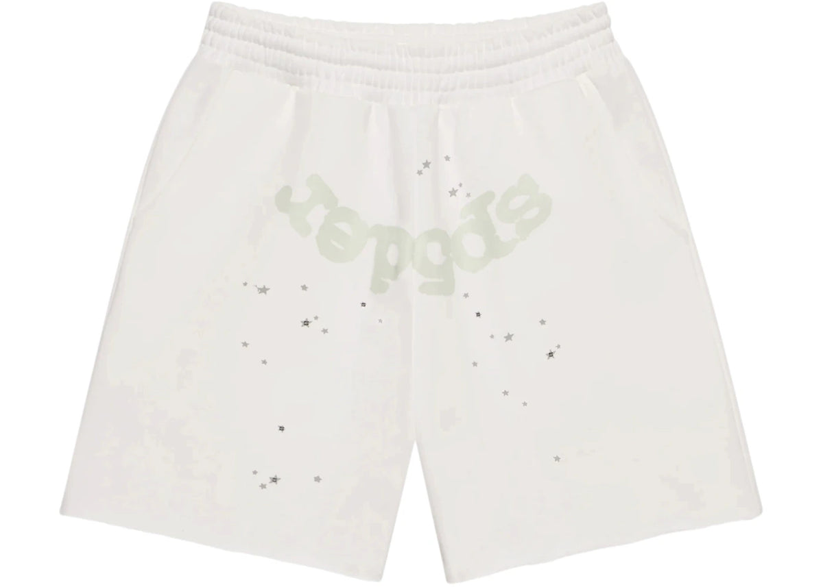 Sp5der T&F Sweatshort White - vue 360