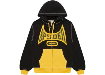 Sp5der T&F Zip Hoodie Black - authentic Sp5der apparel