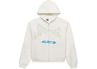 Sp5der T&F Zip Up Hoodie White