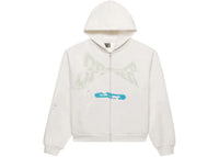Sp5der T&F Zip Up Hoodie White
