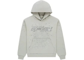 Sp5der Tonal Punk V2 Hoodie Sport Grey - vue 360